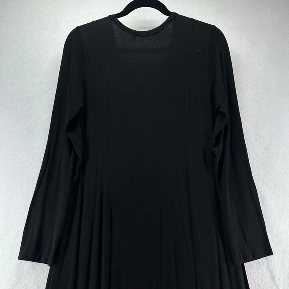 Soft Surroundings Dress Size S Floral Embroidered Maxi Boho Fit & Flare Black - Picture 5 of 13